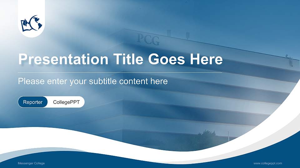 Messenger College Lecture Sharing and Networking Event PPT Template16:9 ratio PPT effect preview image