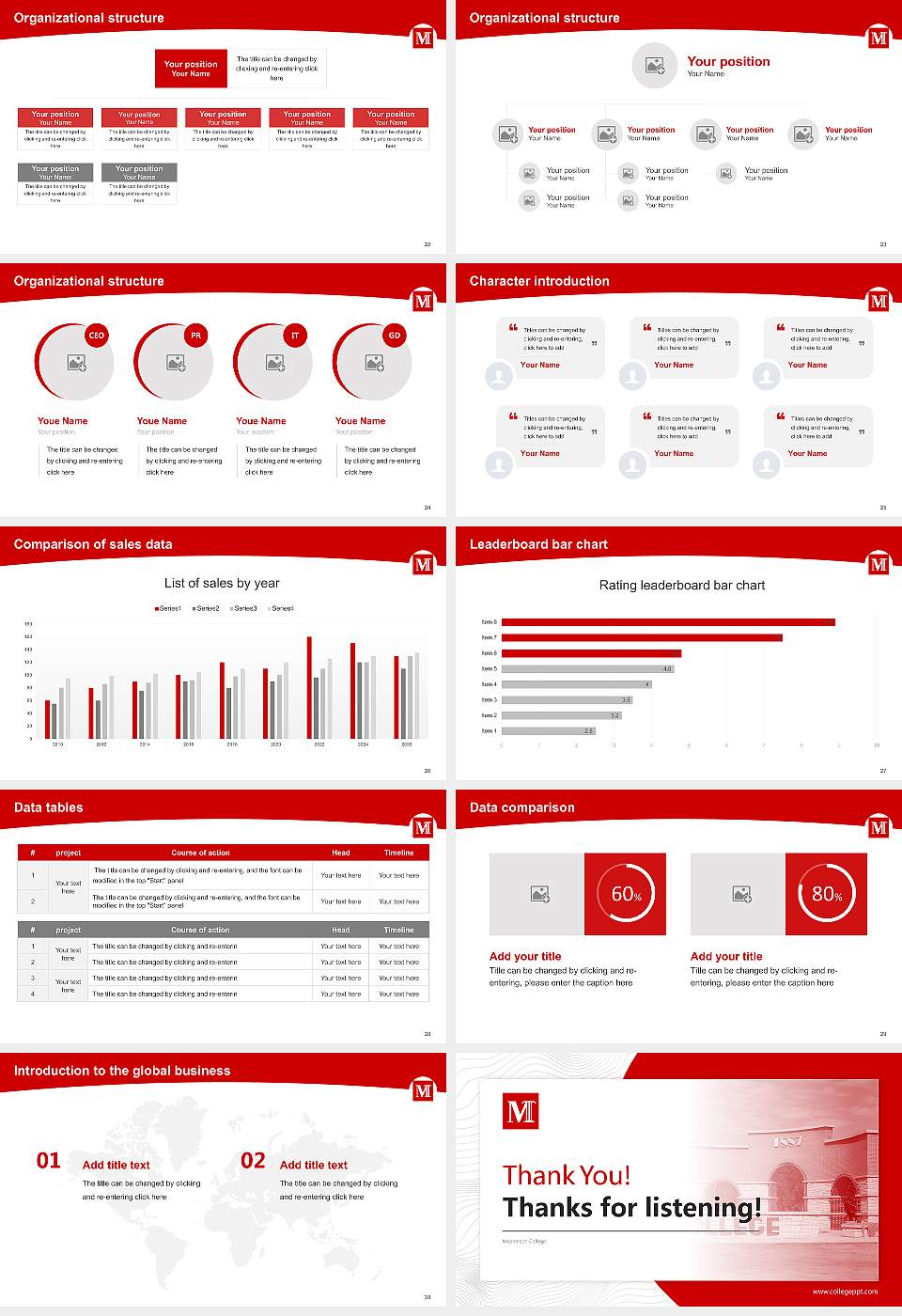 Mcpherson College Academic Presentation/Research Findings Report PPT Template16:9 ratio PPT effect preview image4