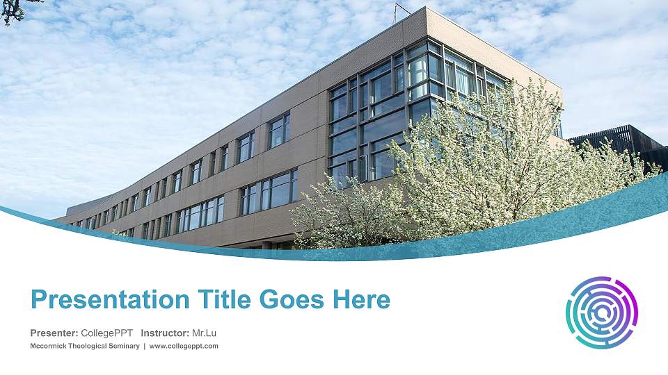 Mccormick Theological Seminary Course/Courseware Creation PPT Template16:9 ratio PPT effect preview image