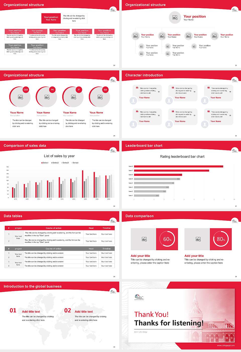Martin Luther College Academic Presentation/Research Findings Report PPT Template16:9 ratio PPT effect preview image4