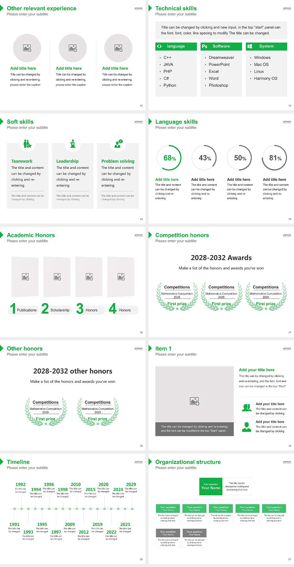 Mcdaniel College Resume PPT Template4:3 ratio PPT effect preview image3