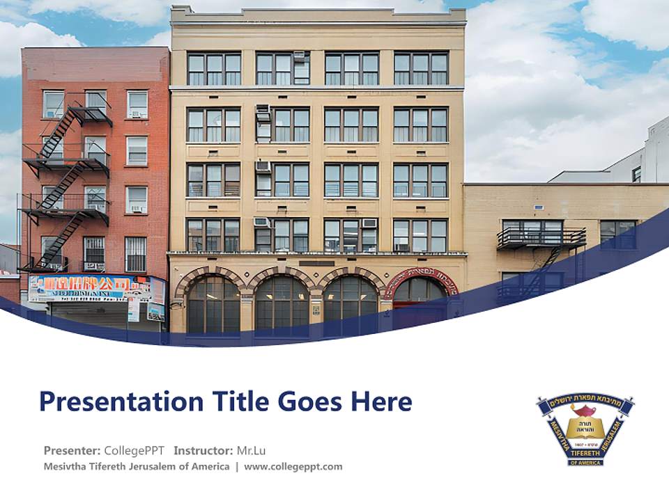 Mesivtha Tifereth Jerusalem of America Course/Courseware Creation PPT Template4:3 ratio PPT effect preview image5