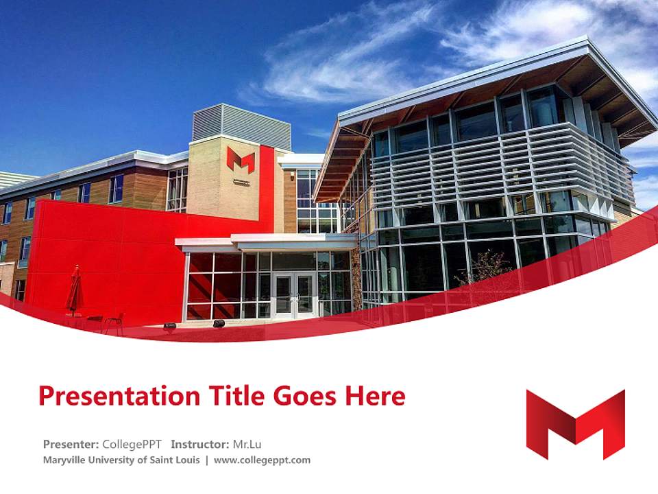 Maryville University of Saint Louis Course/Courseware Creation PPT Template4:3 ratio PPT effect preview image5