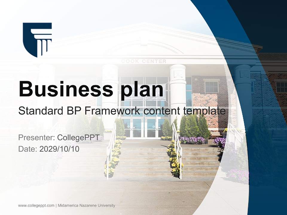 Midamerica Nazarene University Competition/Entrepreneurship Contest PPT Template4:3 ratio PPT effect preview image9