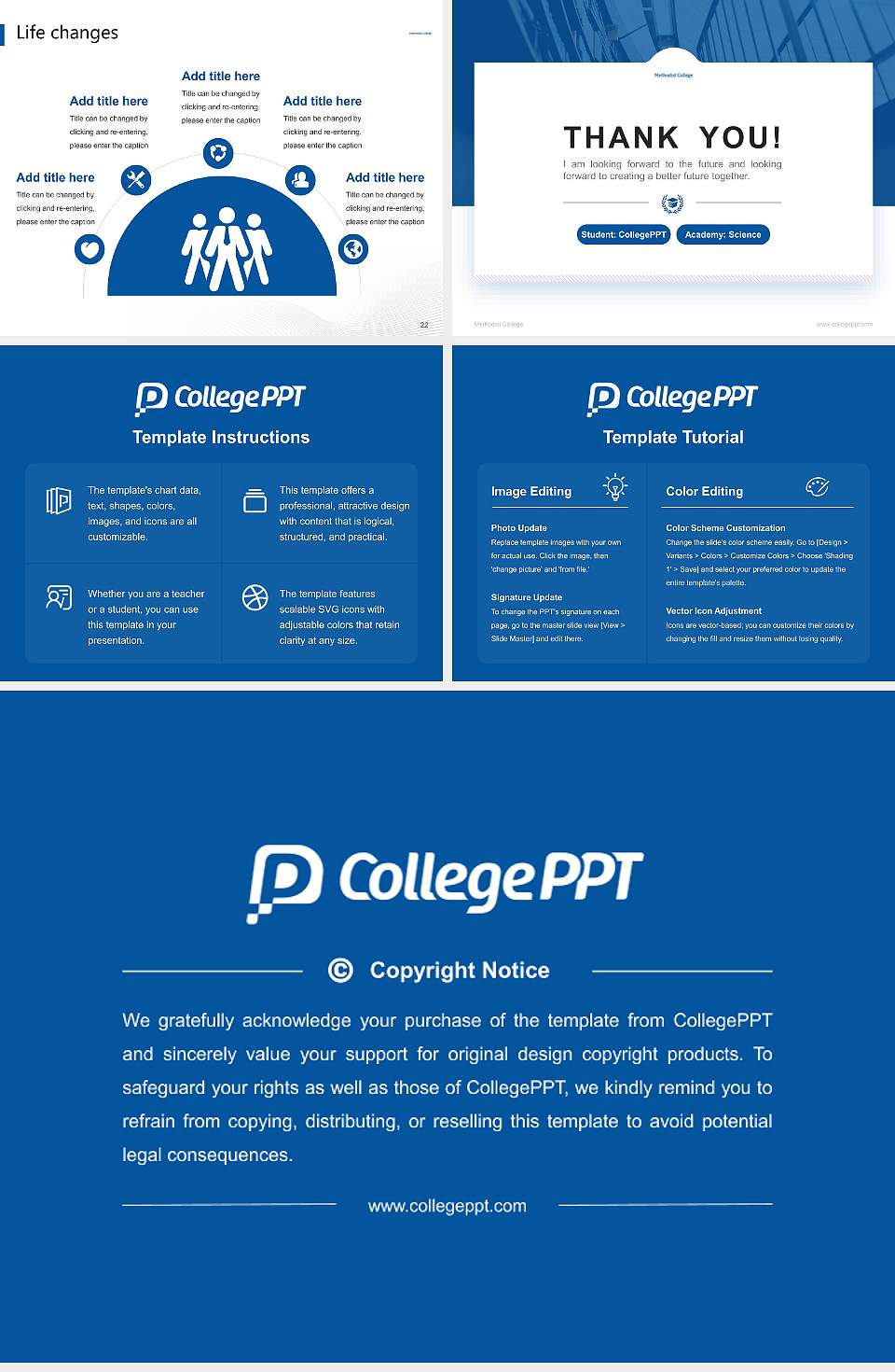 Methodist College National Scholarship Defense PPT Template4:3 ratio PPT effect preview image4