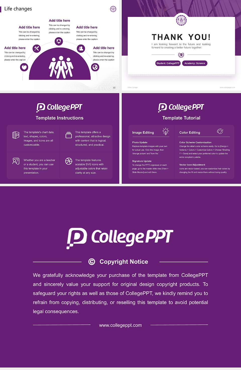 Miles College National Scholarship Defense PPT Template4:3 ratio PPT effect preview image4