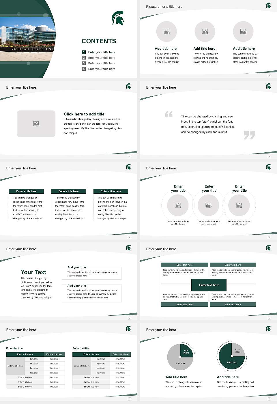 Michigan State University Course/Courseware Creation PPT Template16:9 ratio PPT effect preview image2