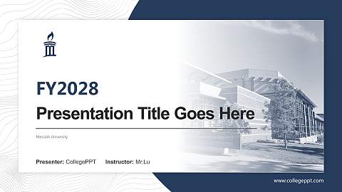 Messiah University Academic Presentation/Research Findings Report PPT Template