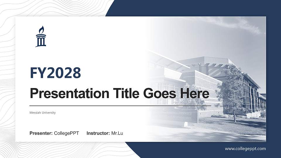 Messiah University Academic Presentation/Research Findings Report PPT Template16:9 ratio PPT effect preview image