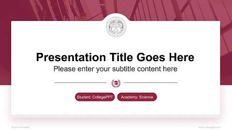 Mcphs University National Scholarship Defense PPT Template