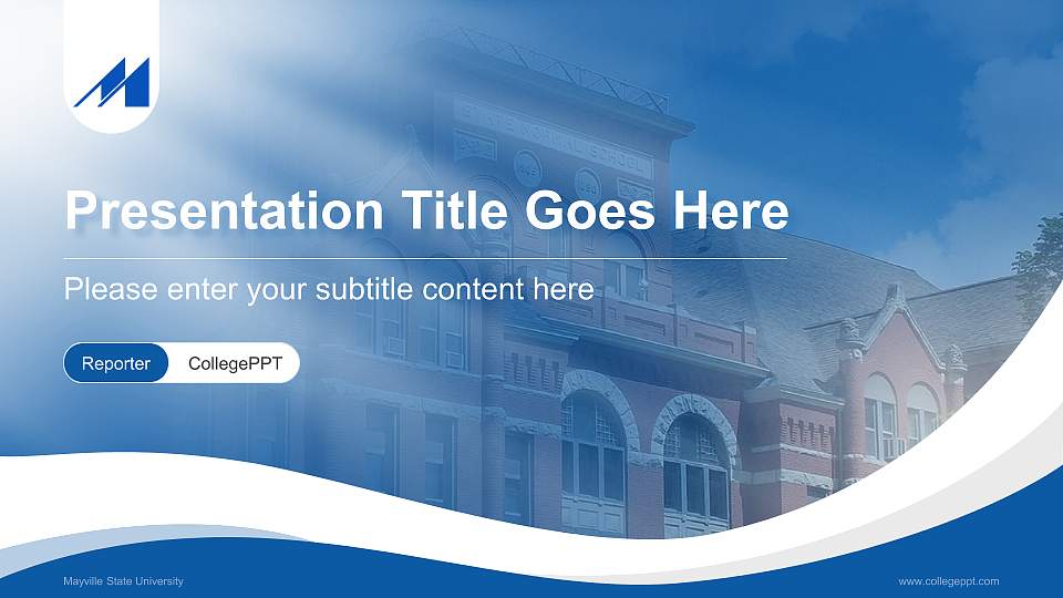 Mayville State University Lecture Sharing and Networking Event PPT Template16:9 ratio PPT effect preview image