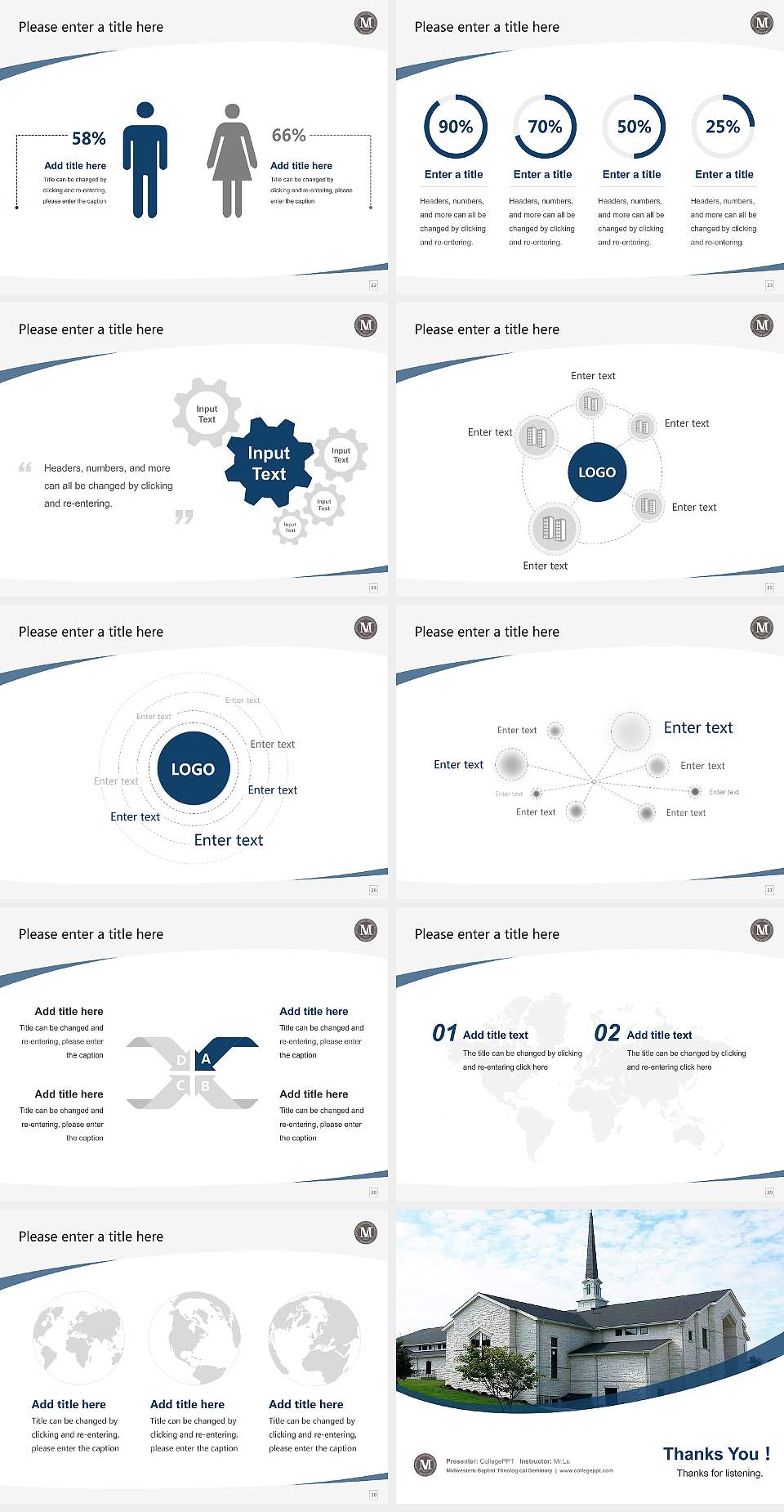 Midwestern Baptist Theological Seminary Course/Courseware Creation PPT Template4:3 ratio PPT effect preview image4