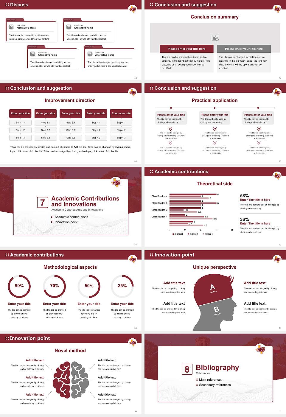 Midwestern State University Graduation Thesis Defense PPT Template16:9 ratio PPT effect preview image6