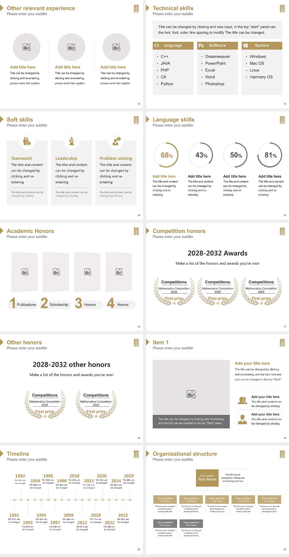 Methodist University Resume PPT Template4:3 ratio PPT effect preview image3