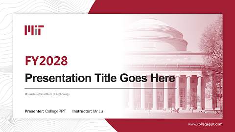 Massachusetts Institute of Technology Academic Presentation/Research Findings Report PPT Template