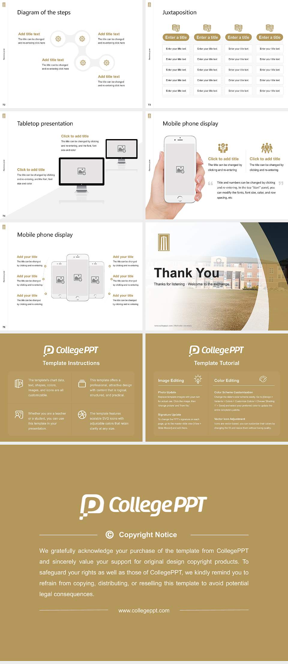 Methodist University Competition/Entrepreneurship Contest PPT Template4:3 ratio PPT effect preview image9