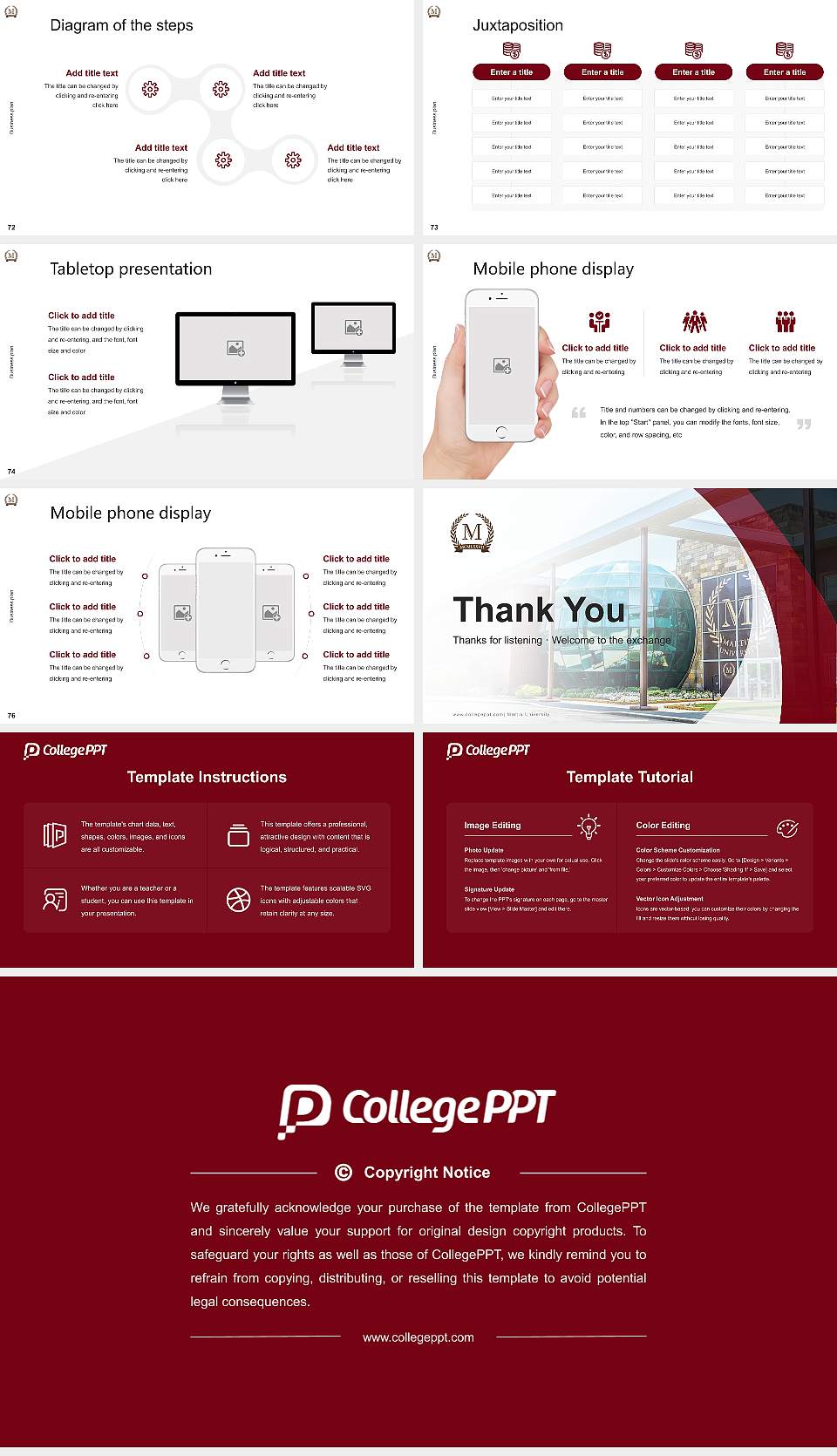 Martin University Competition/Entrepreneurship Contest PPT Template16:9 ratio PPT effect preview image9