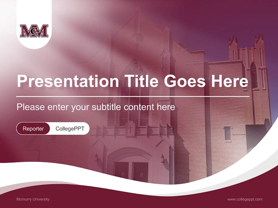 Mcmurry University Lecture Sharing and Networking Event PPT Template4:3 ratio PPT effect preview image4