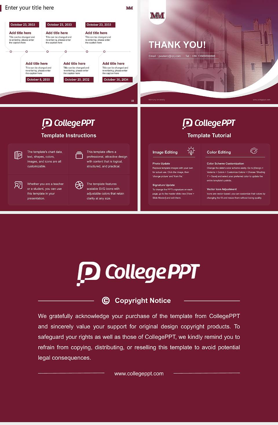 Mcmurry University Lecture Sharing and Networking Event PPT Template4:3 ratio PPT effect preview image4