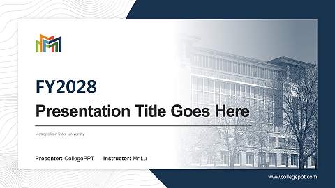Metropolitan State University Academic Presentation/Research Findings Report PPT Template