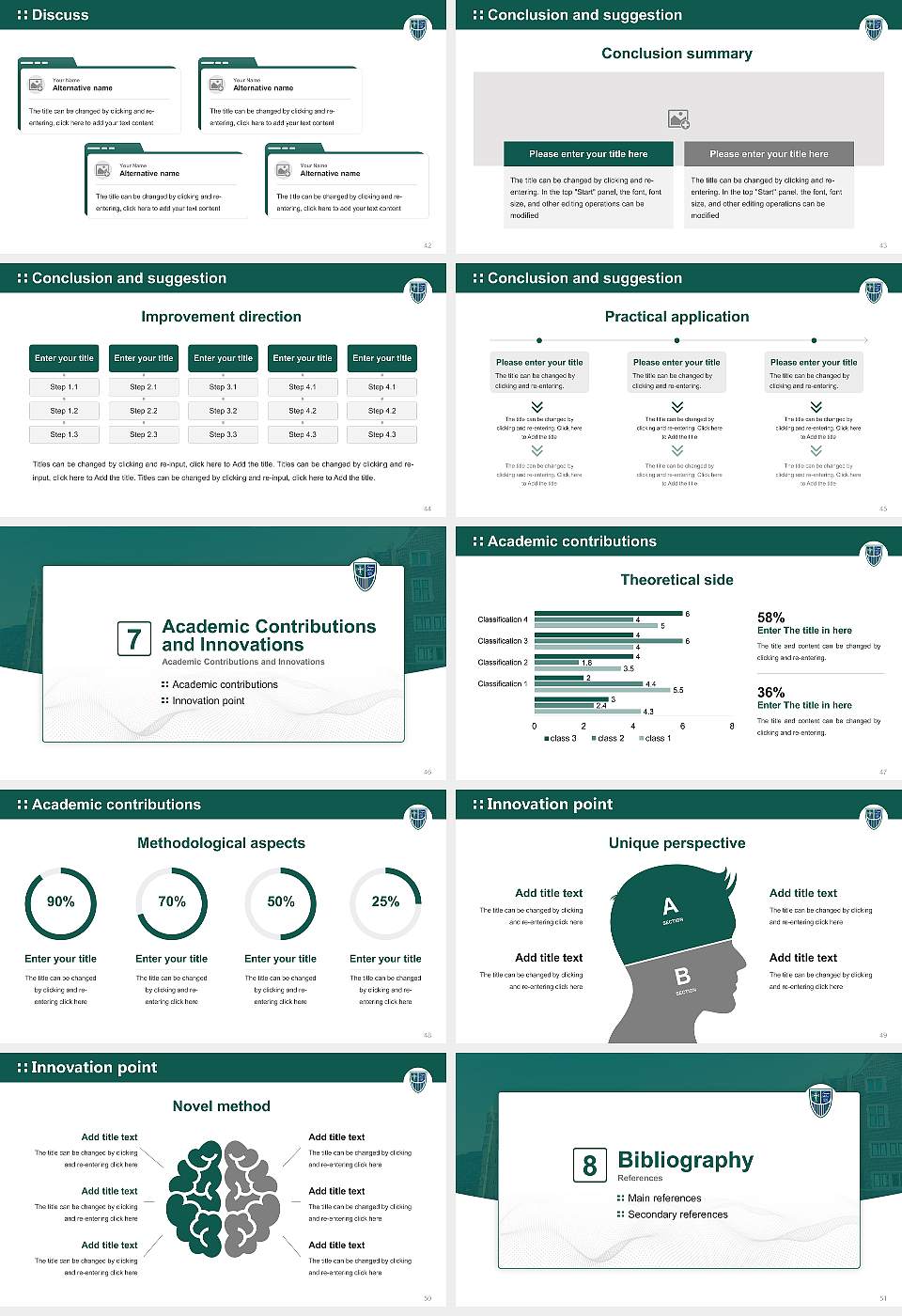 Mercyhurst University Graduation Thesis Defense PPT Template16:9 ratio PPT effect preview image6