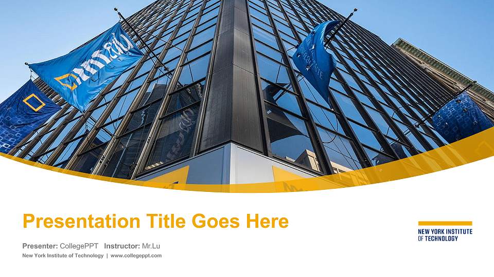 New York Institute of Technology Course/Courseware Creation PPT Template16:9 ratio PPT effect preview image