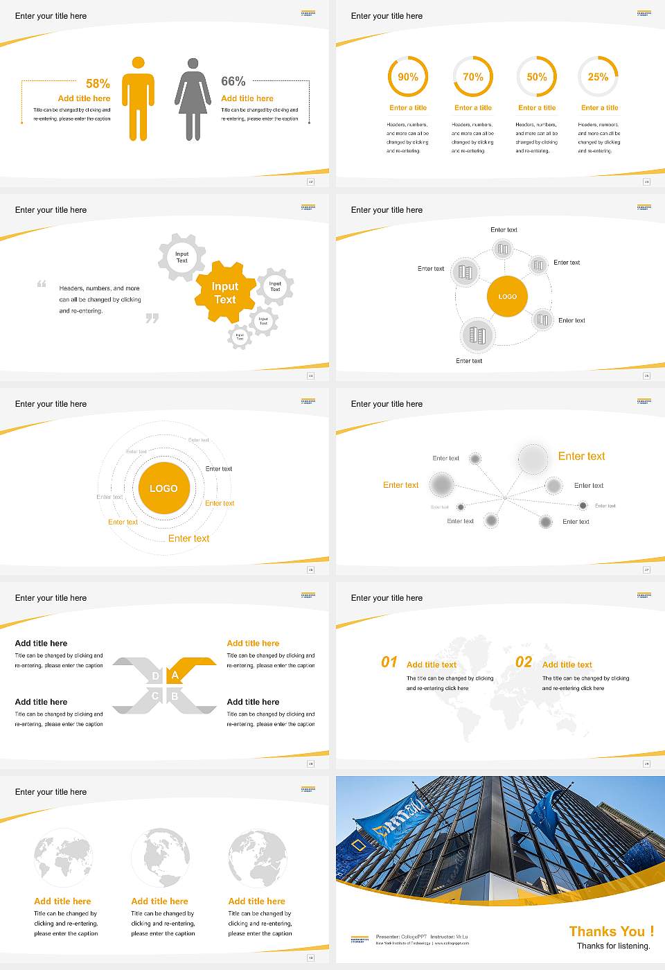 New York Institute of Technology Course/Courseware Creation PPT Template16:9 ratio PPT effect preview image4