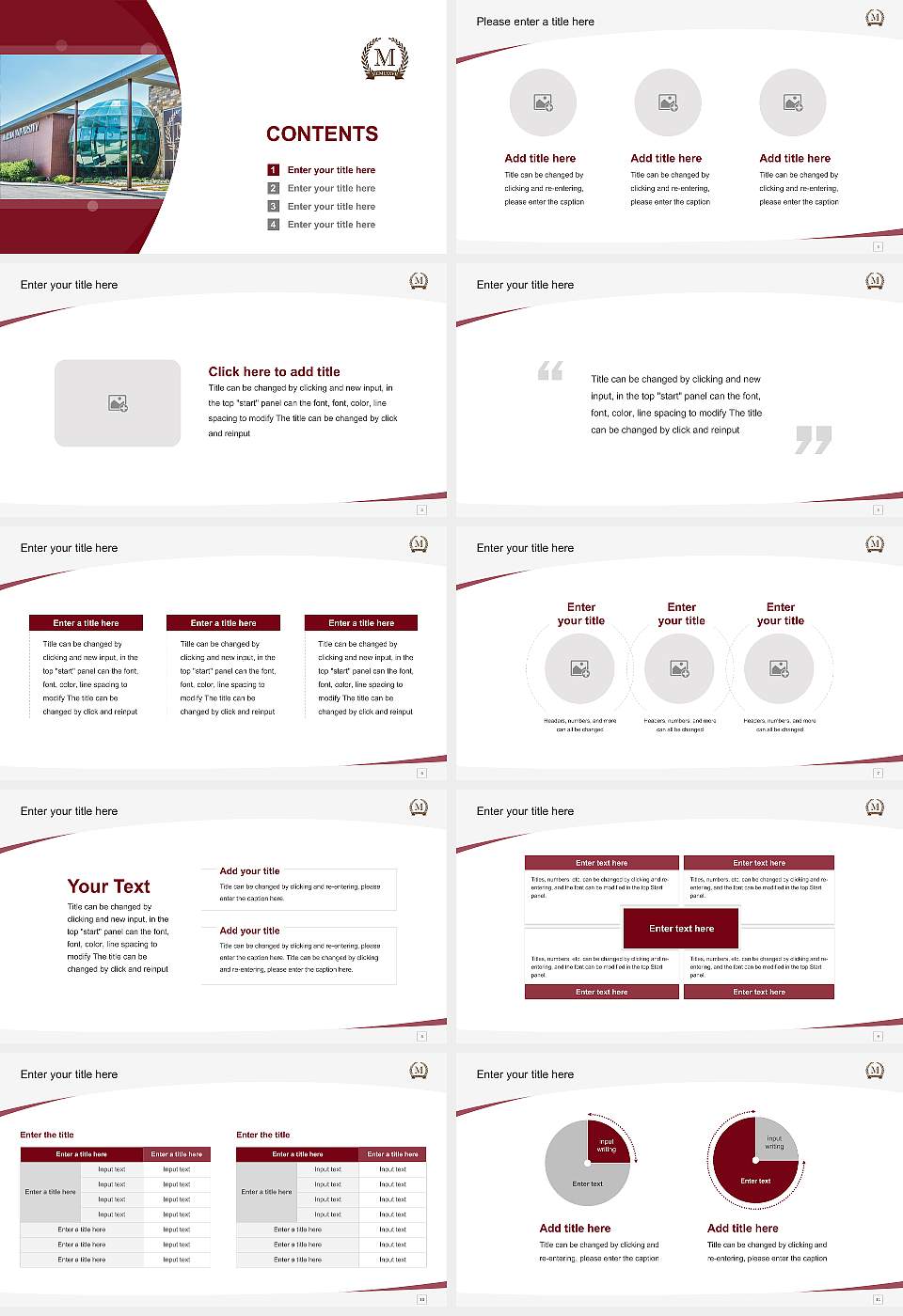 Martin University Course/Courseware Creation PPT Template16:9 ratio PPT effect preview image2