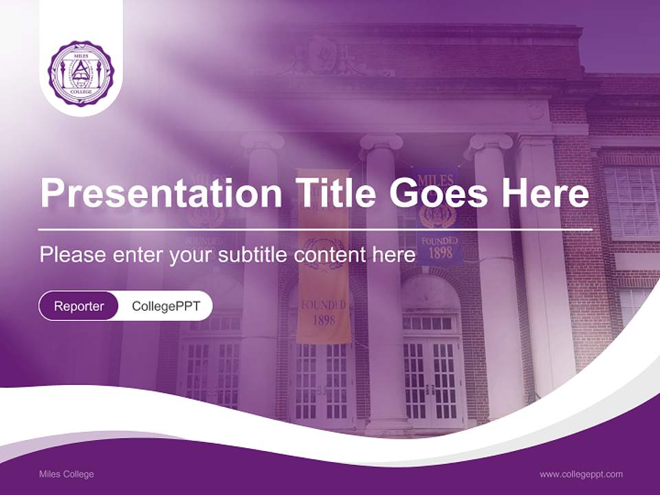 Miles College Lecture Sharing and Networking Event PPT Template4:3 ratio PPT effect preview image4