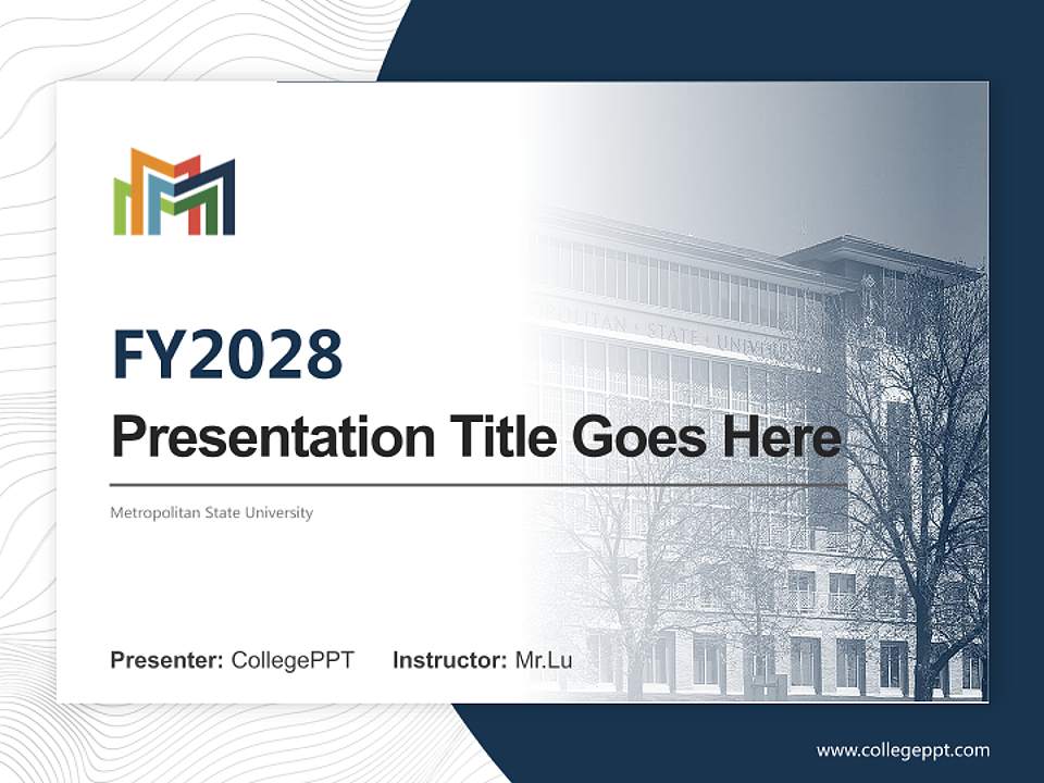 Metropolitan State University Academic Presentation/Research Findings Report PPT Template4:3 ratio PPT effect preview image5