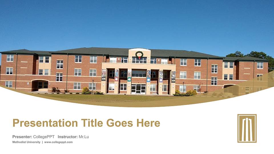 Methodist University Course/Courseware Creation PPT Template16:9 ratio PPT effect preview image