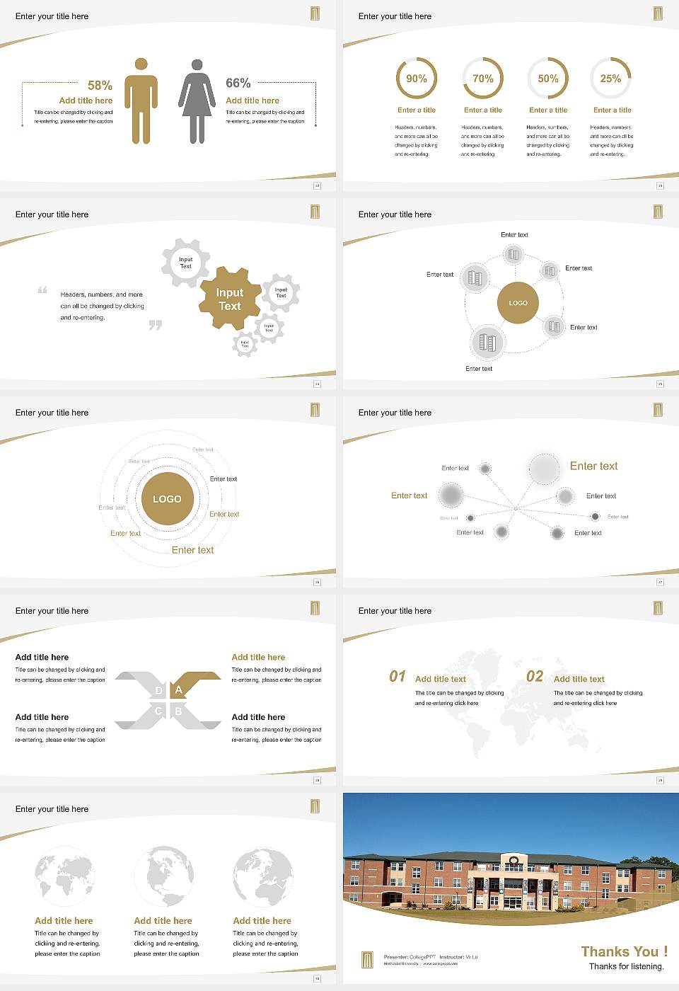 Methodist University Course/Courseware Creation PPT Template16:9 ratio PPT effect preview image4