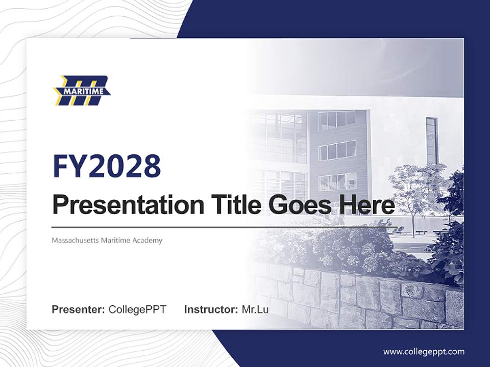 Massachusetts Maritime Academy Academic Presentation/Research Findings Report PPT Template4:3 ratio PPT effect preview image5