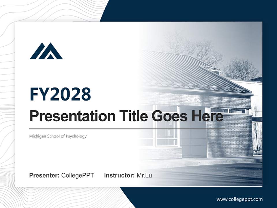 Michigan School of Psychology Academic Presentation/Research Findings Report PPT Template4:3 ratio PPT effect preview image5