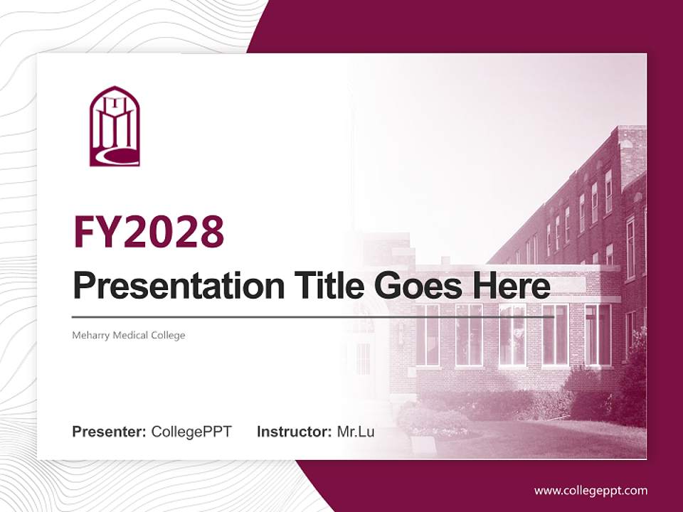 Meharry Medical College Academic Presentation/Research Findings Report PPT Template4:3 ratio PPT effect preview image5