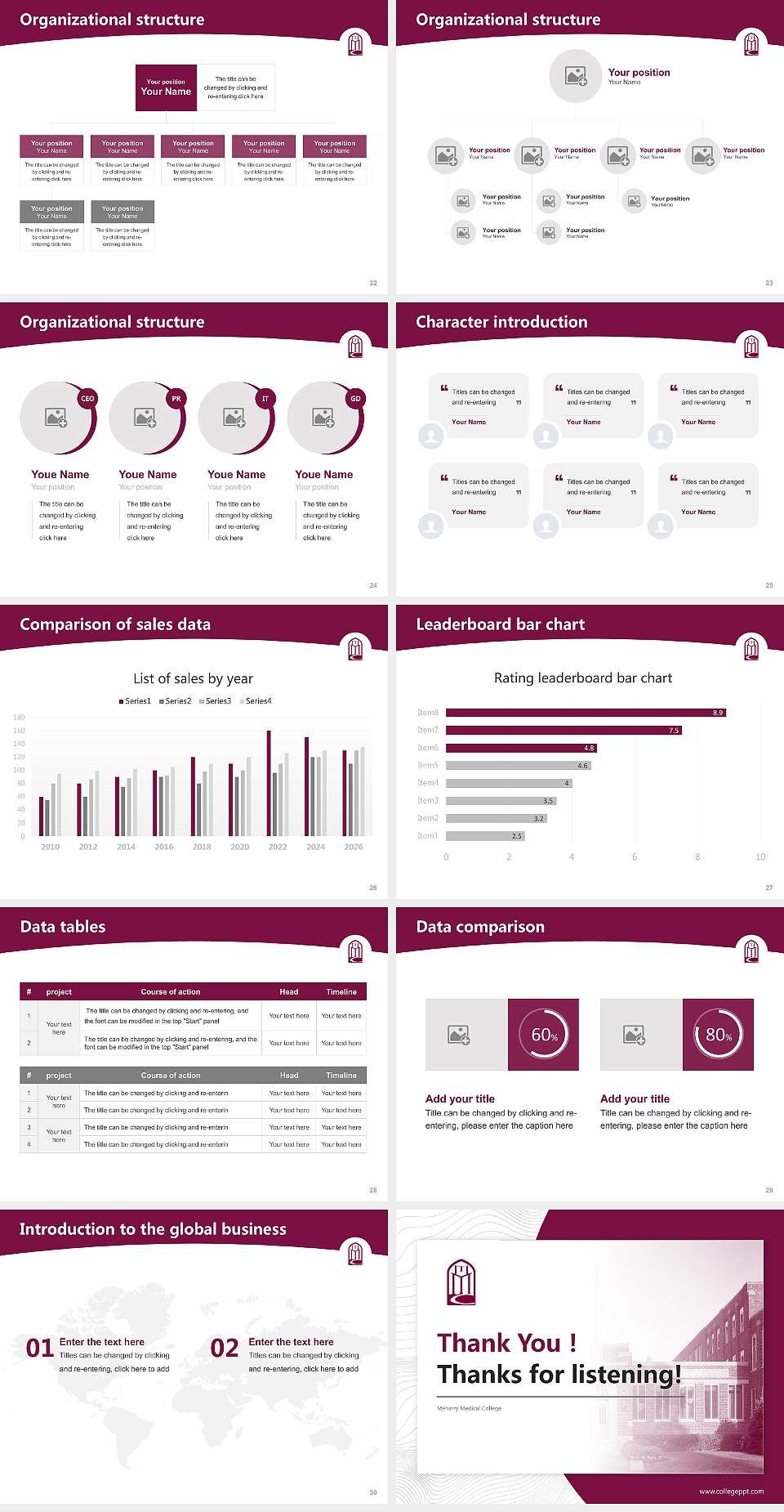 Meharry Medical College Academic Presentation/Research Findings Report PPT Template4:3 ratio PPT effect preview image4