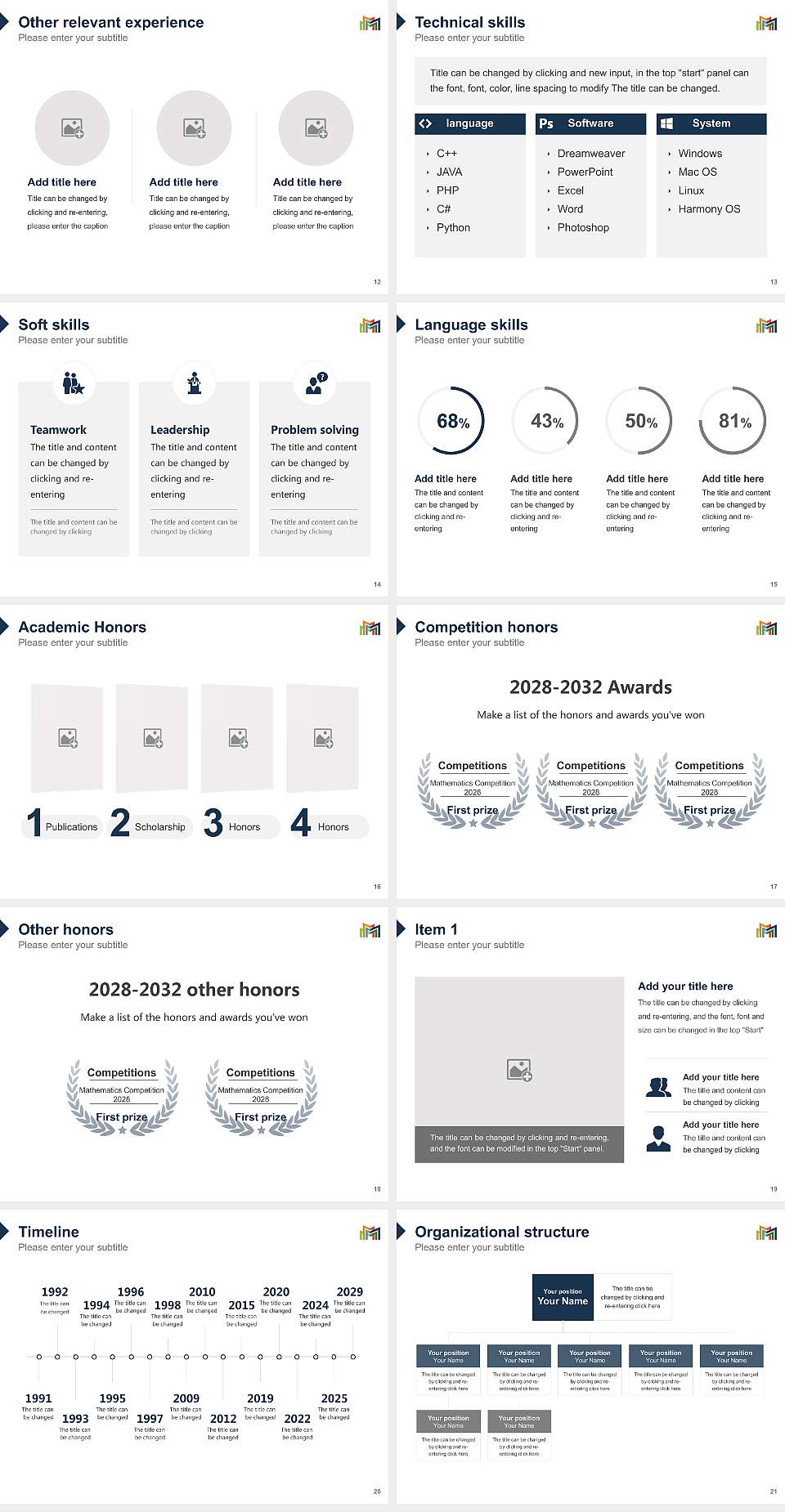 Metropolitan State University Resume PPT Template4:3 ratio PPT effect preview image3