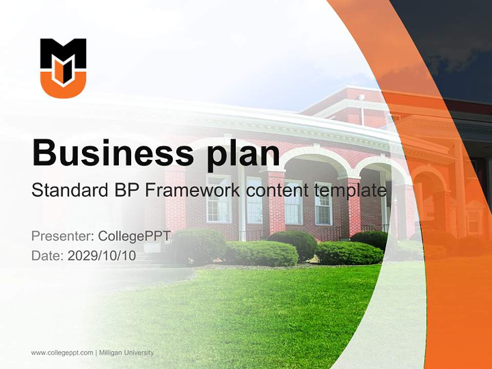 Milligan University Competition/Entrepreneurship Contest PPT Template4:3 ratio PPT effect preview image9