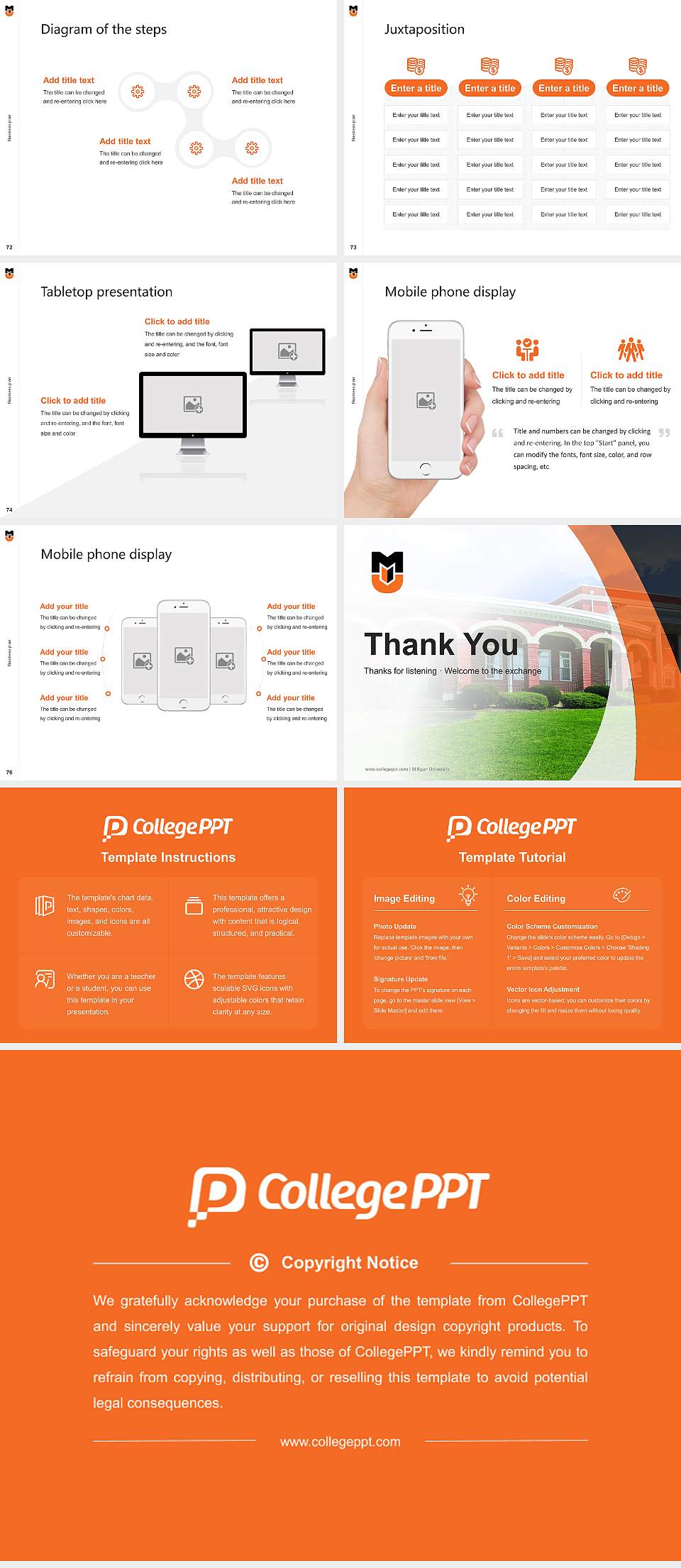 Milligan University Competition/Entrepreneurship Contest PPT Template4:3 ratio PPT effect preview image9