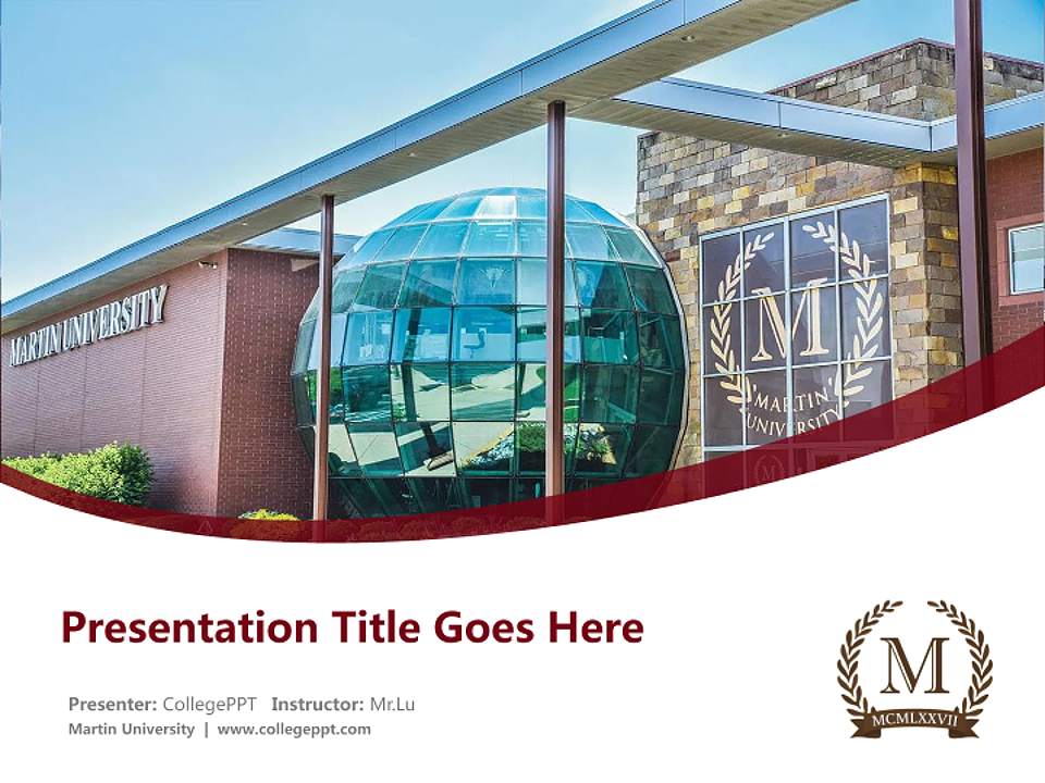 Martin University Course/Courseware Creation PPT Template4:3 ratio PPT effect preview image5