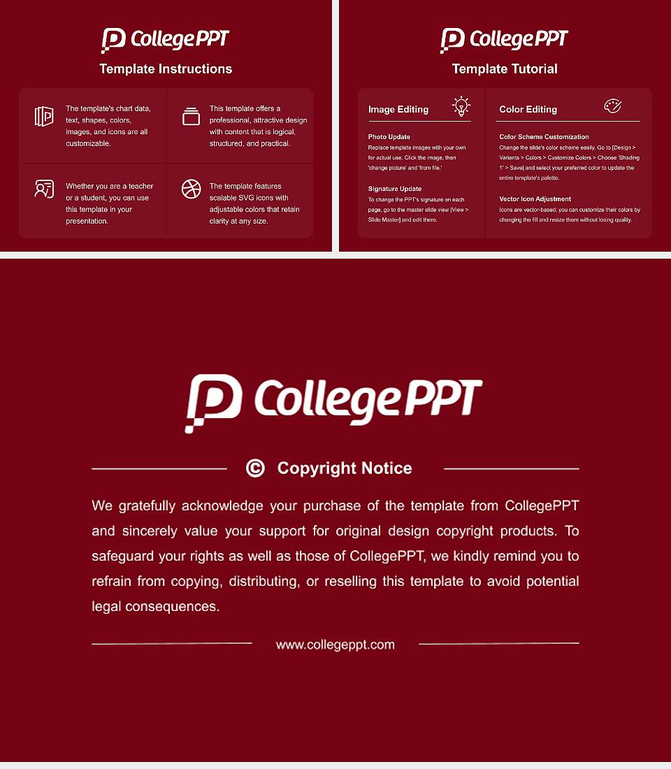 Martin University Course/Courseware Creation PPT Template4:3 ratio PPT effect preview image5
