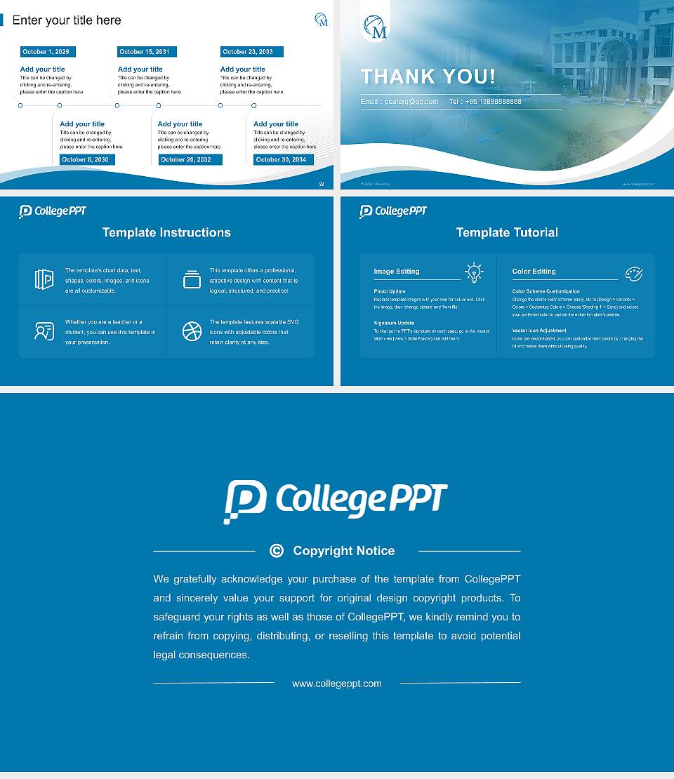 Meridian University Lecture Sharing and Networking Event PPT Template16:9 ratio PPT effect preview image4