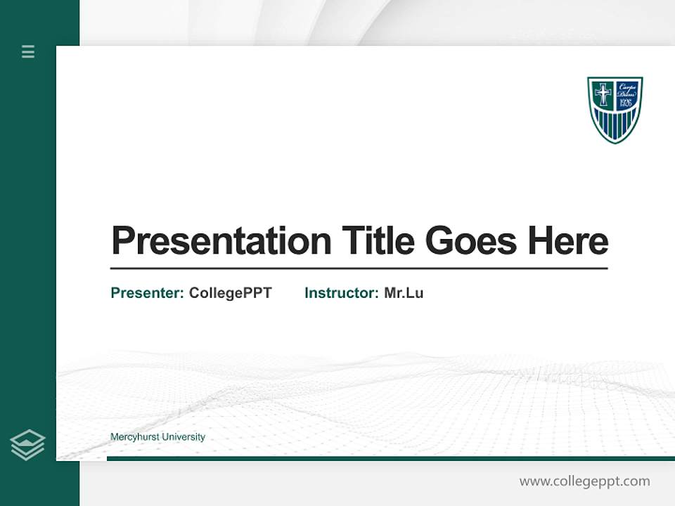Mercyhurst University Thesis Proposal/Graduation Defense PPT Template4:3 ratio PPT effect preview image5
