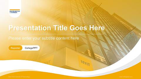 New York Institute of Technology Lecture Sharing and Networking Event PPT Template