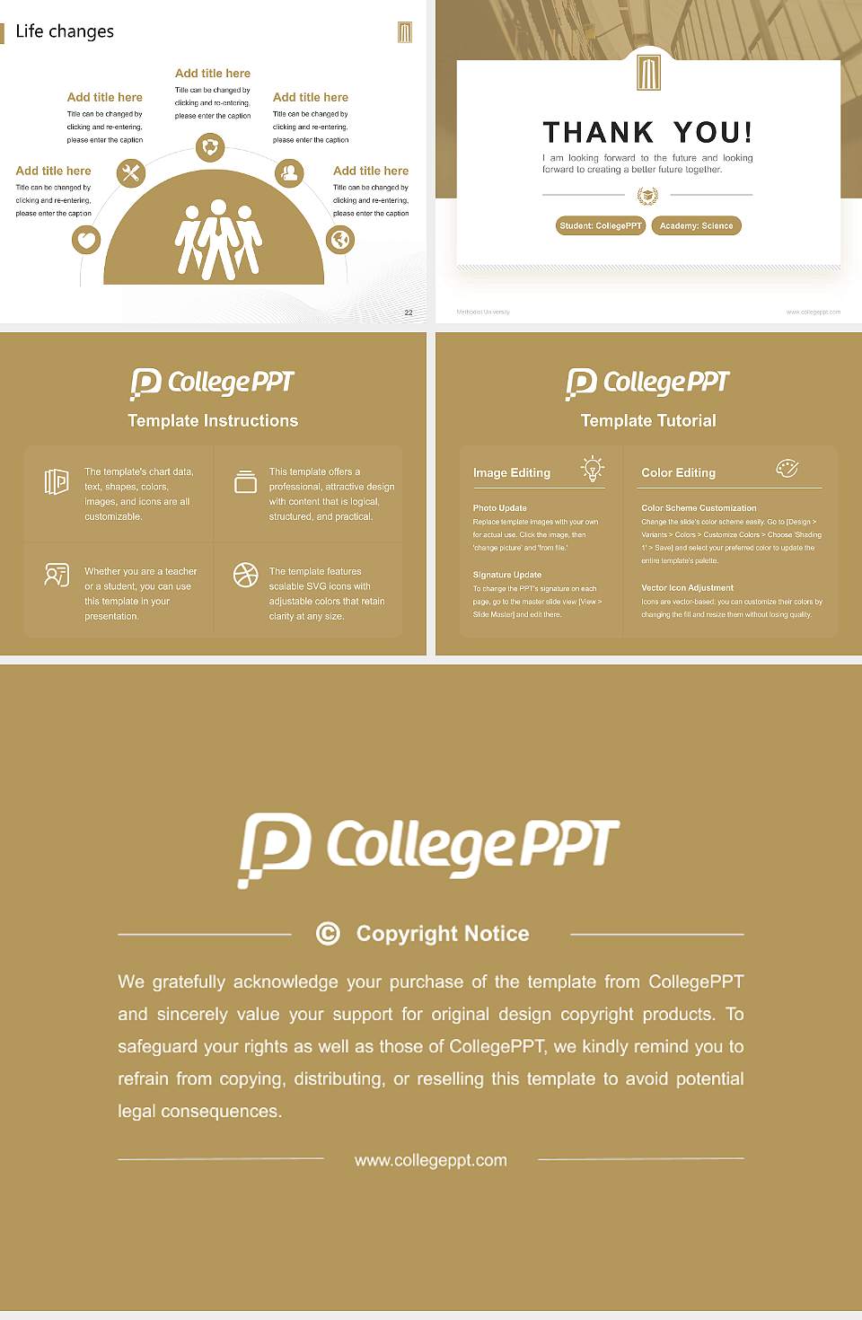 Methodist University National Scholarship Defense PPT Template4:3 ratio PPT effect preview image4