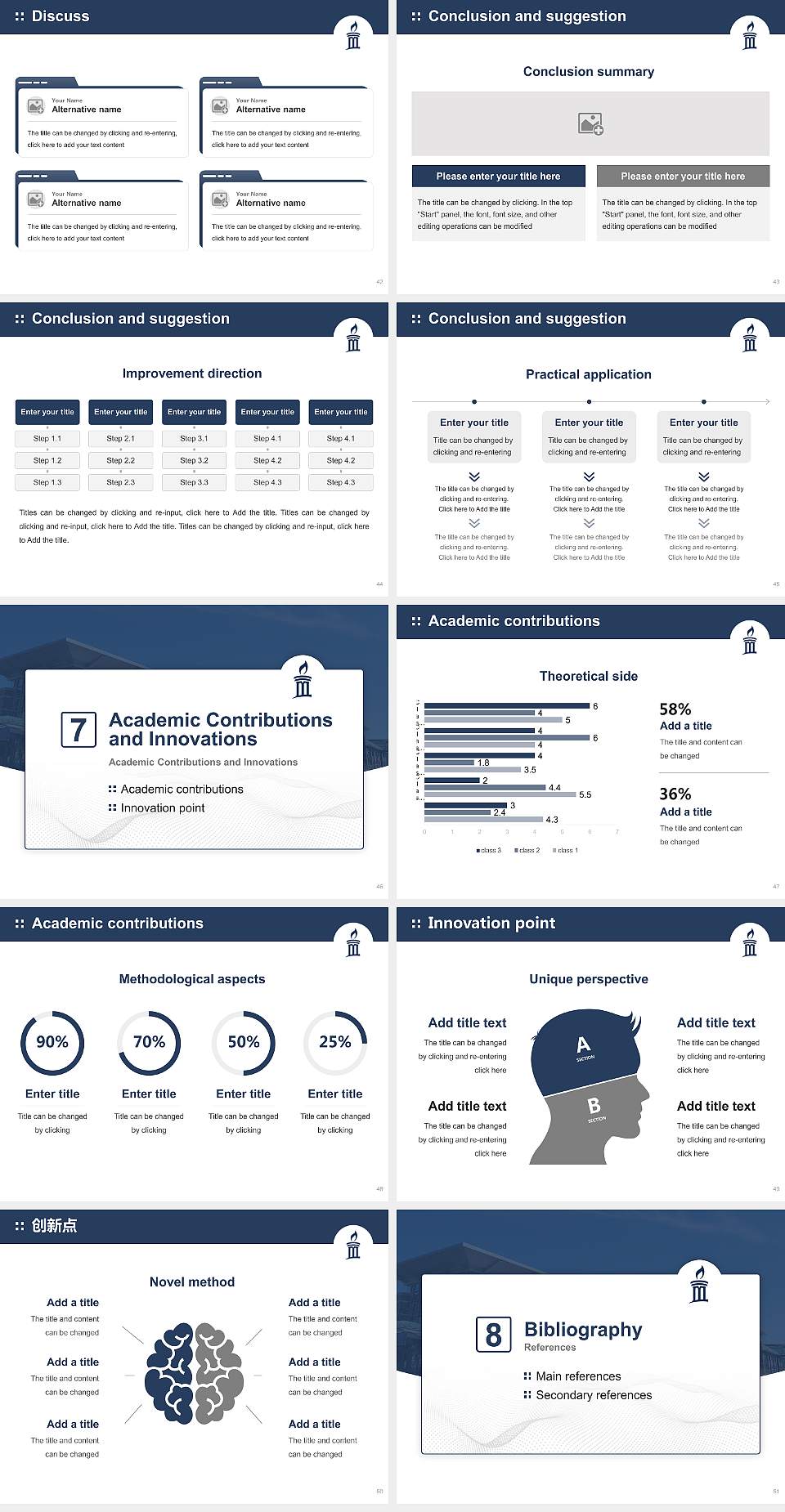 Messiah University Graduation Thesis Defense PPT Template4:3 ratio PPT effect preview image6