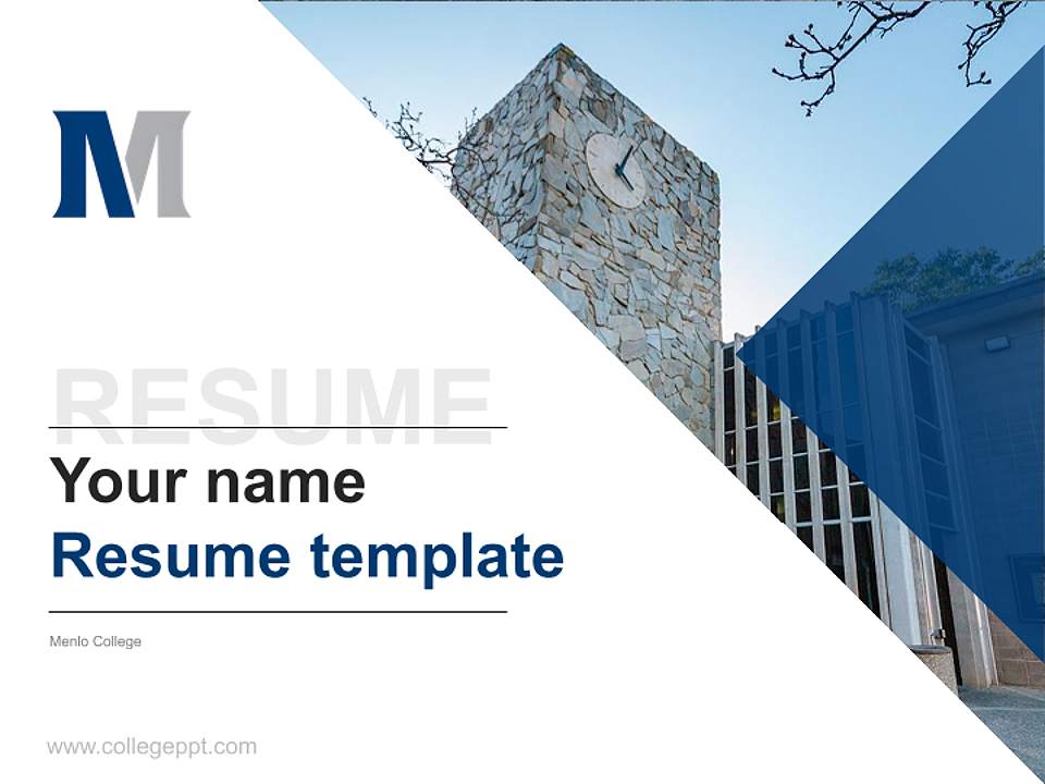 Menlo College Resume PPT Template4:3 ratio PPT effect preview image5