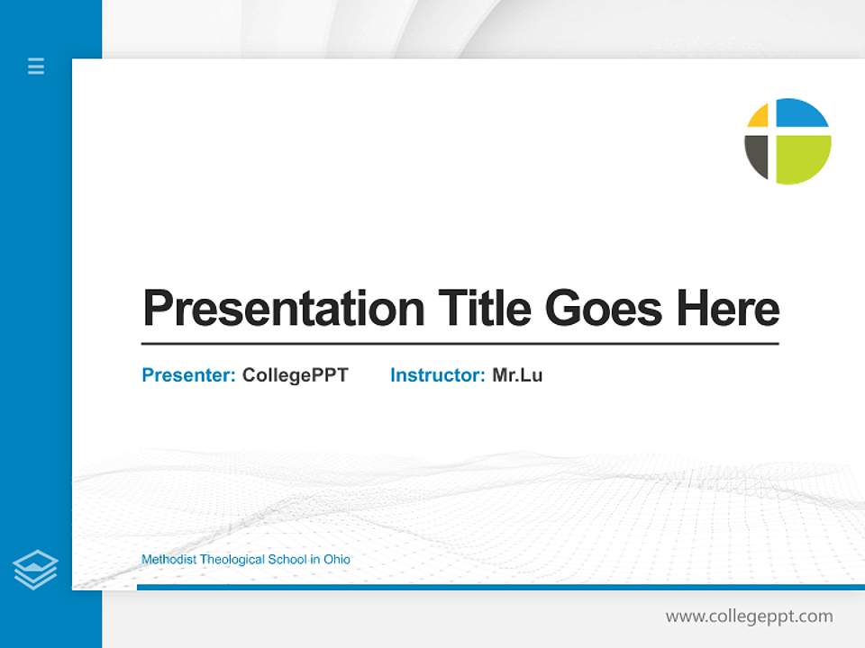 Methodist Theological School in Ohio Thesis Proposal/Graduation Defense PPT Template4:3 ratio PPT effect preview image5