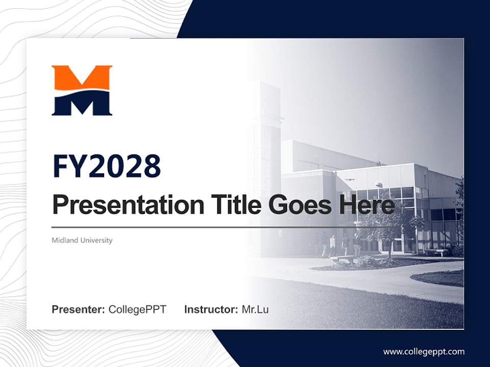 Midland University Academic Presentation/Research Findings Report PPT Template4:3 ratio PPT effect preview image5