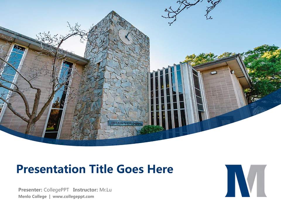 Menlo College Course/Courseware Creation PPT Template4:3 ratio PPT effect preview image5